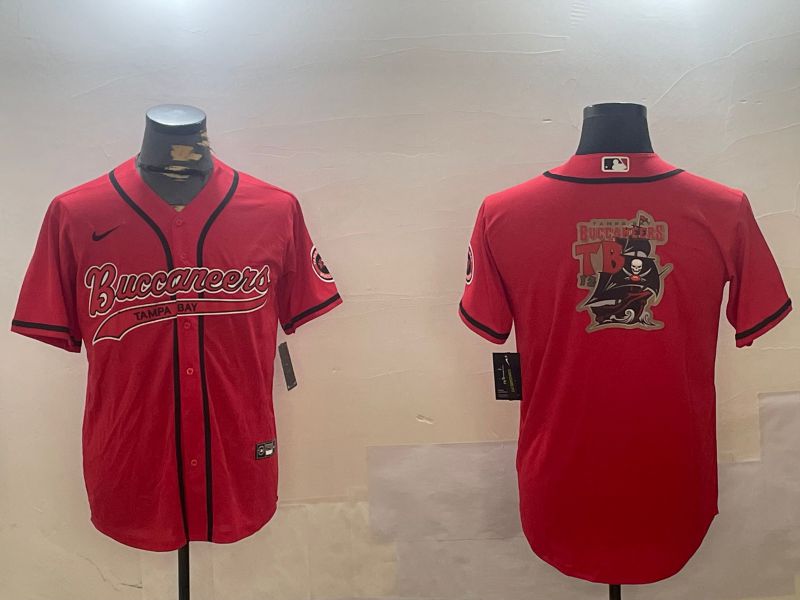 Men Tampa Bay Buccaneers Blank Red Joint Name 2024 Nike Limited NFL Jersey style 3->tampa bay buccaneers->NFL Jersey